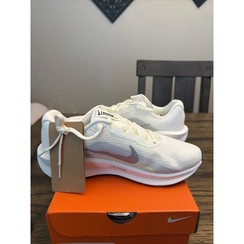 Sz 9 Nike Wmns Downshifter 13 Sail Metallic Silver Women Road Running FD6476